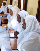 Halima with other midwifery students